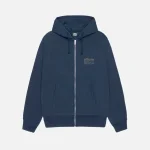 Stussy Felpa con cappuccio con zip DNA blu