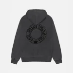 Stussy Felpa con cappuccio Buana con zip tinta a pigmento nera