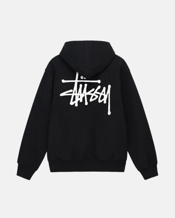 Stussy Nero Con Zip Felpa con cappuccio