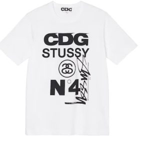 Cdg X Stussy Maglietta Bianco