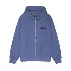 Stussy Blu Con Zip Felpa con cappuccio