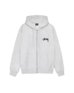 Stussy Bianco Con Zip Felpa con cappuccio