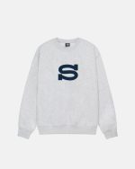 Stussy Giacca Lettere Pullover Grigio