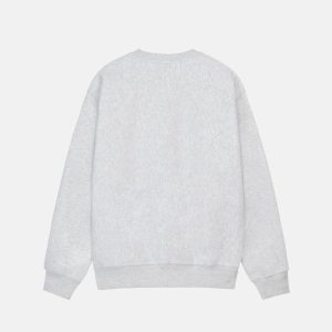 Stussy Giacca Lettere Pullover Grigio