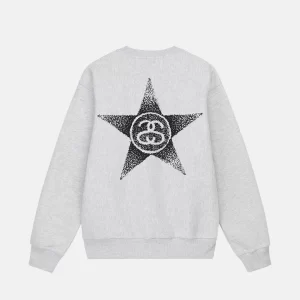 Stussy Maglia a maniche lunghe Stars grigia