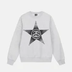 Stussy Maglia a maniche lunghe Stars grigia