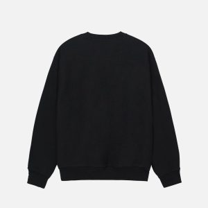 Stussy Giacca Lettere Pullover Nero