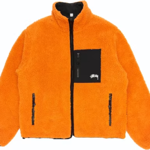 Stussy Giacca reversibile 8 Ball Sherpa – Arancione