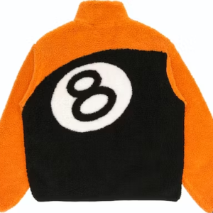 Stussy Giacca reversibile 8 Ball Sherpa – Arancione