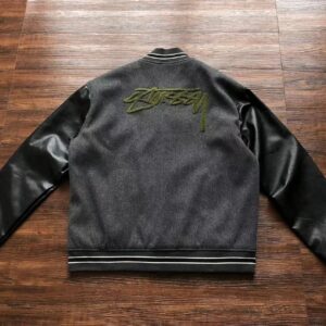 Stussy Giacca grigia Big S Letterman