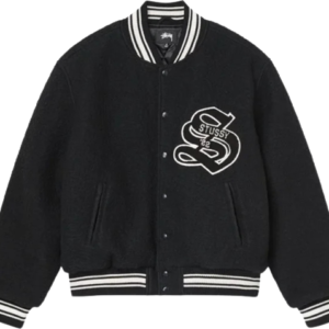 Stussy Giacca college nera estetica